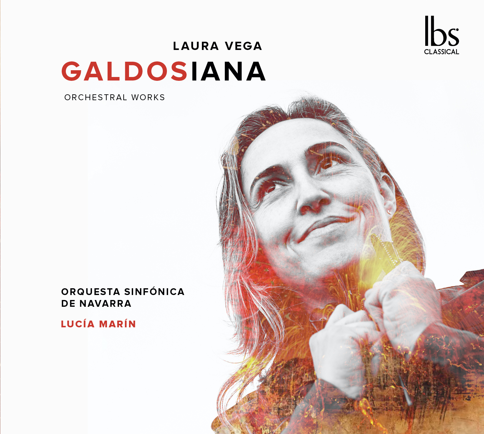 Portada del álbum Galdosiana de Laura Vega, disco monográfico con obras orquestales de la compositora canaria.