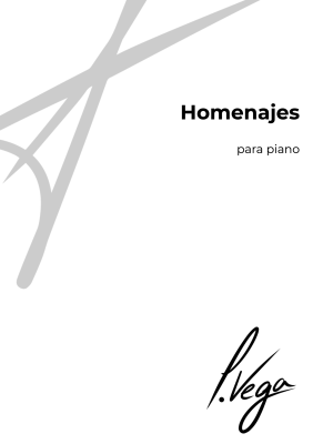 Portada de la partitura Homenajes para piano de Laura Vega