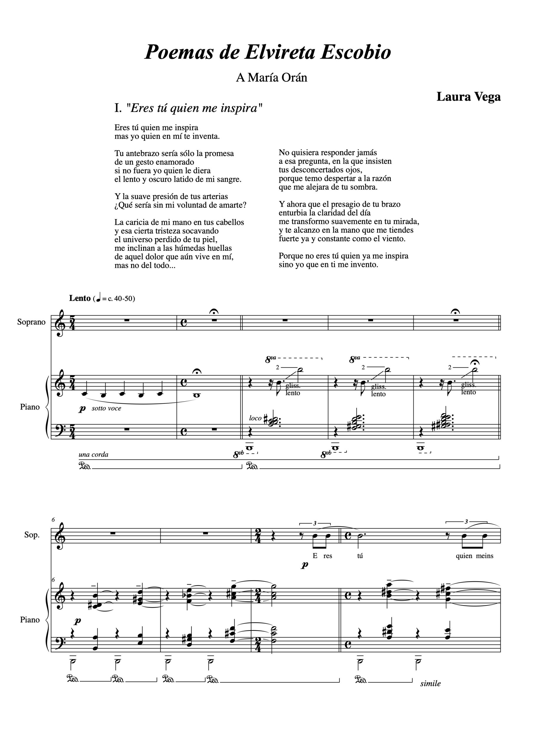 Poemas de Elvireta Escobio para soprano y piano - Imagen 2