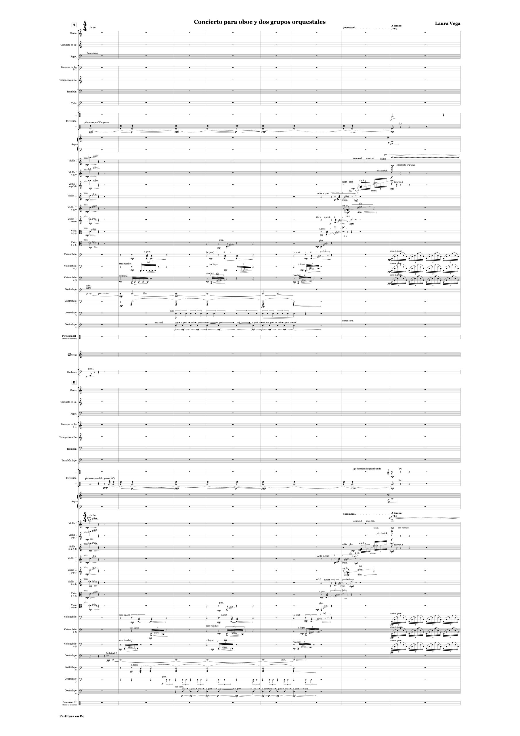 Concierto para oboe y dos grupos orquestales (partitura general) - Imagen 2