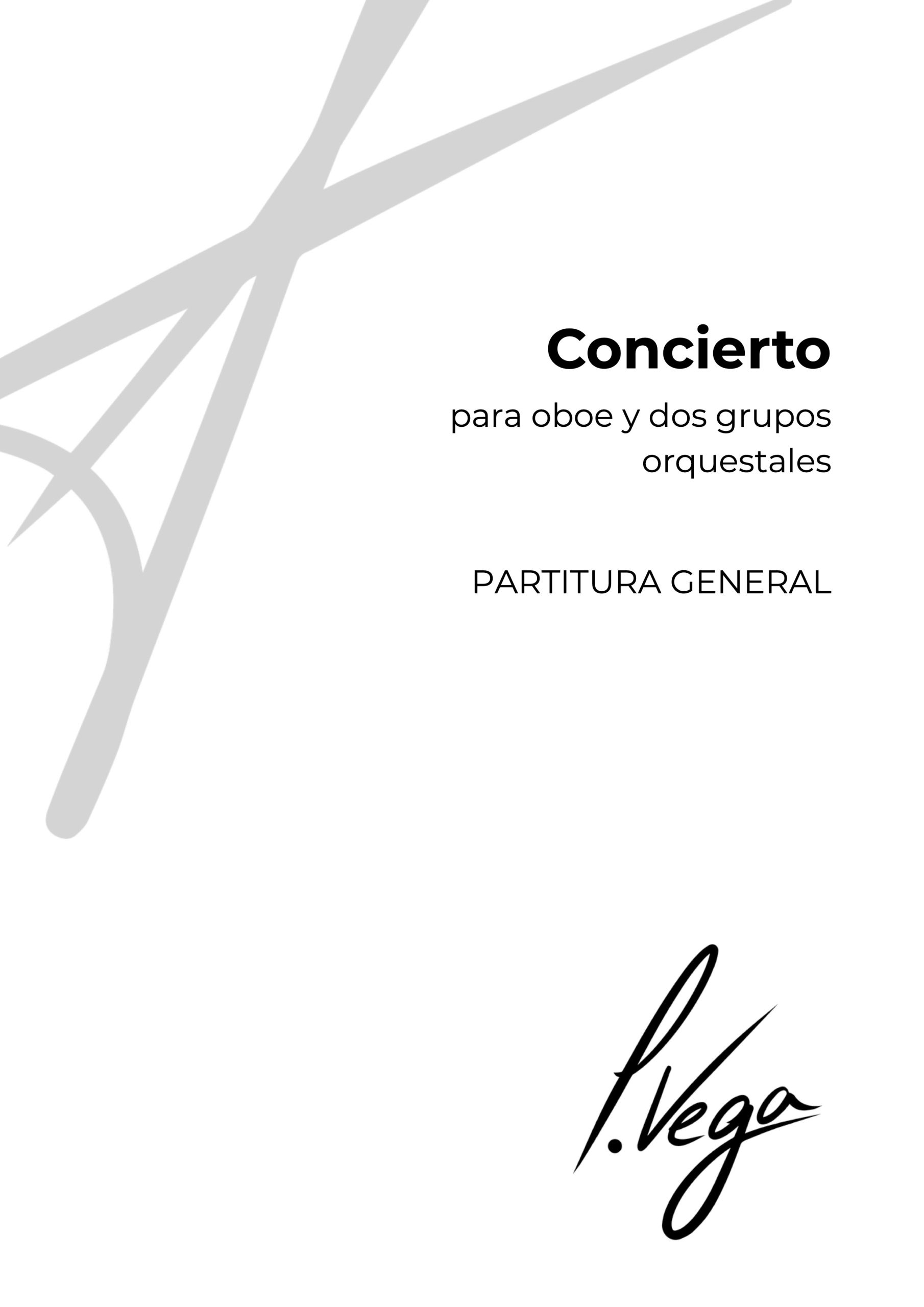 Concierto para oboe y dos grupos orquestales (partitura general)