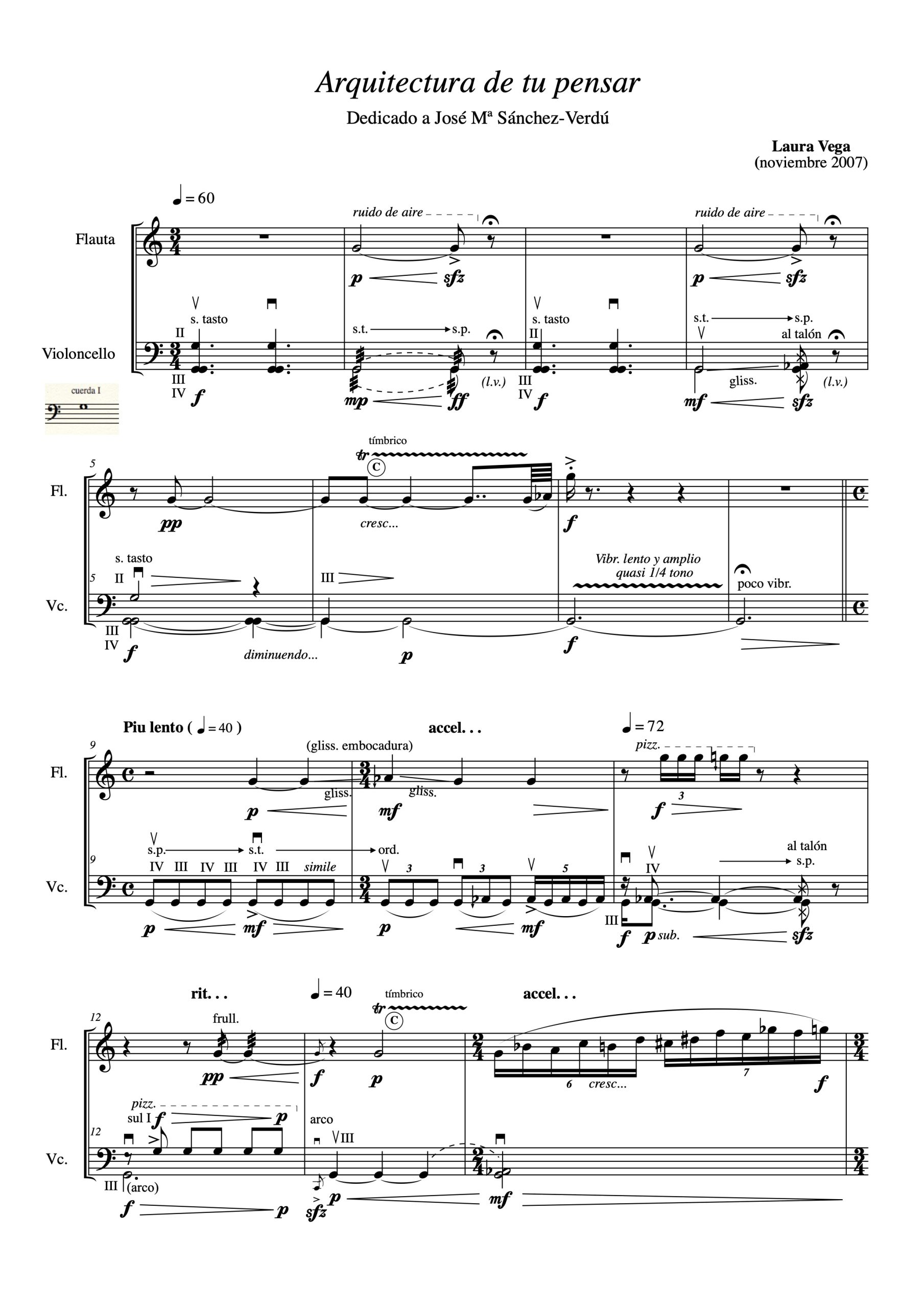 Arquitectura de tu pensar para flauta y violonchelo - Imagen 2