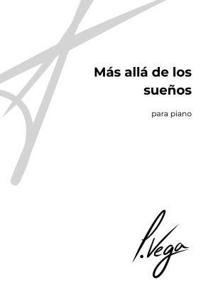 Portada de la partitura Más allá de los sueños para piano de Laura Vega