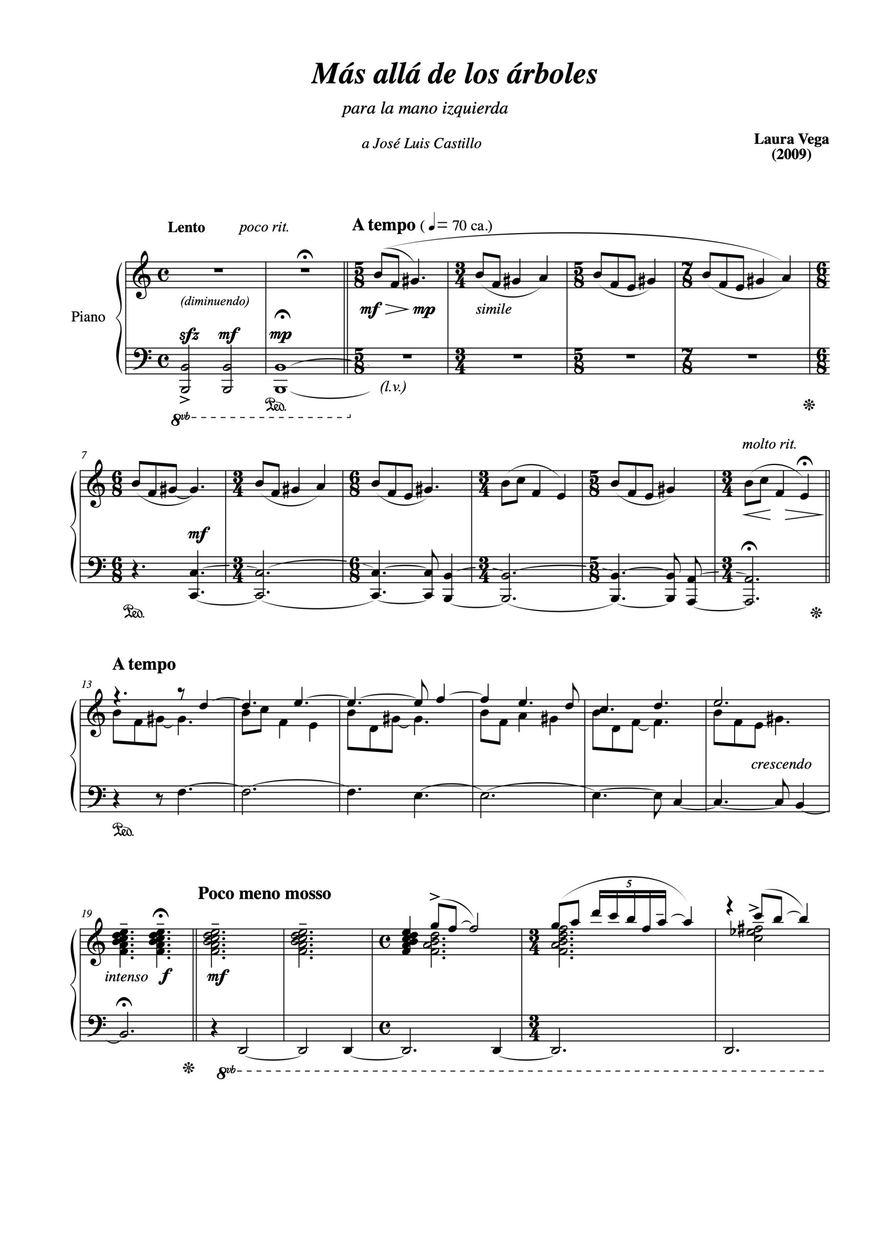 Más allá de los árboles para piano (mano izquierda) - Imagen 2