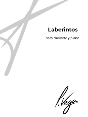Portada de la partitura Laberintos para clarinete y piano de Laura Vega