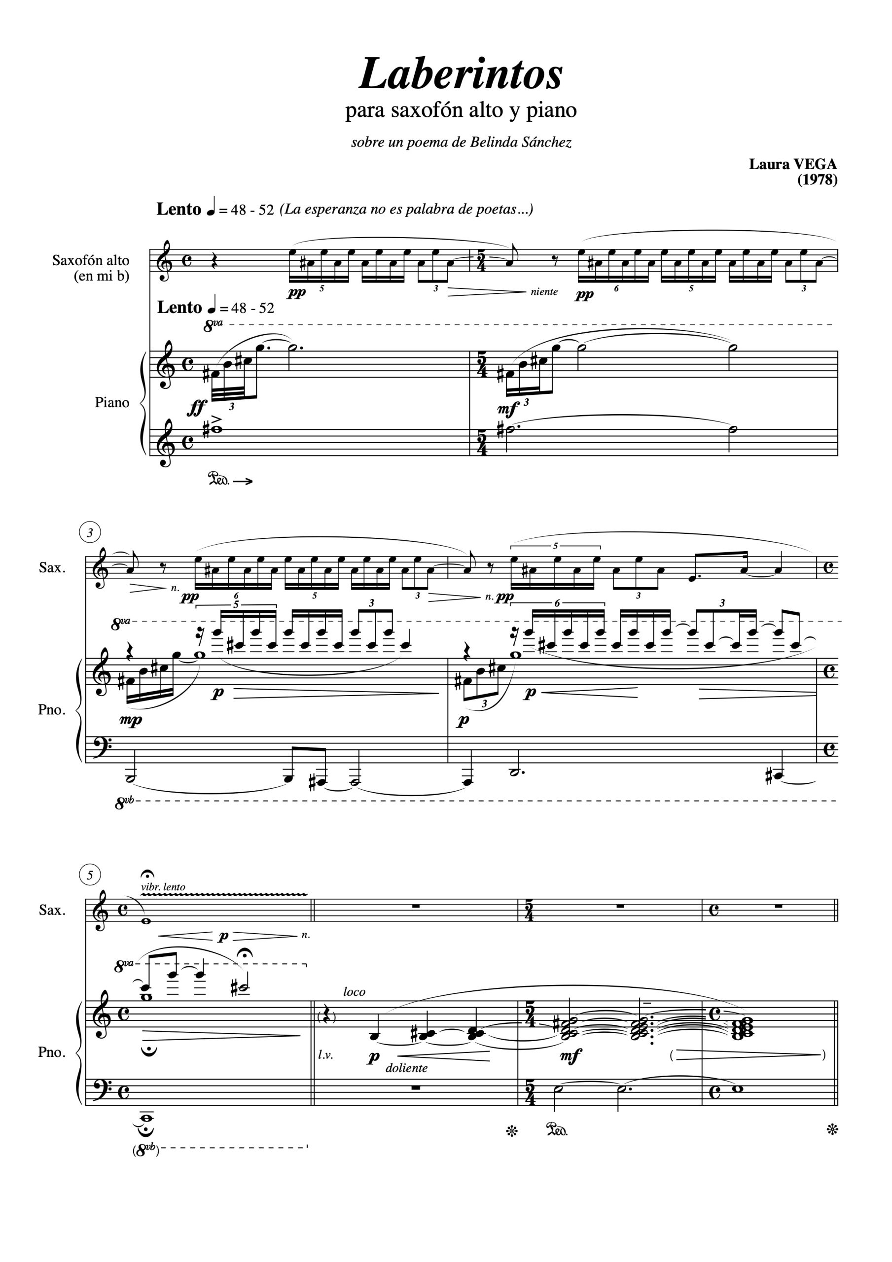 Laberintos para saxofón alto y piano - Imagen 2
