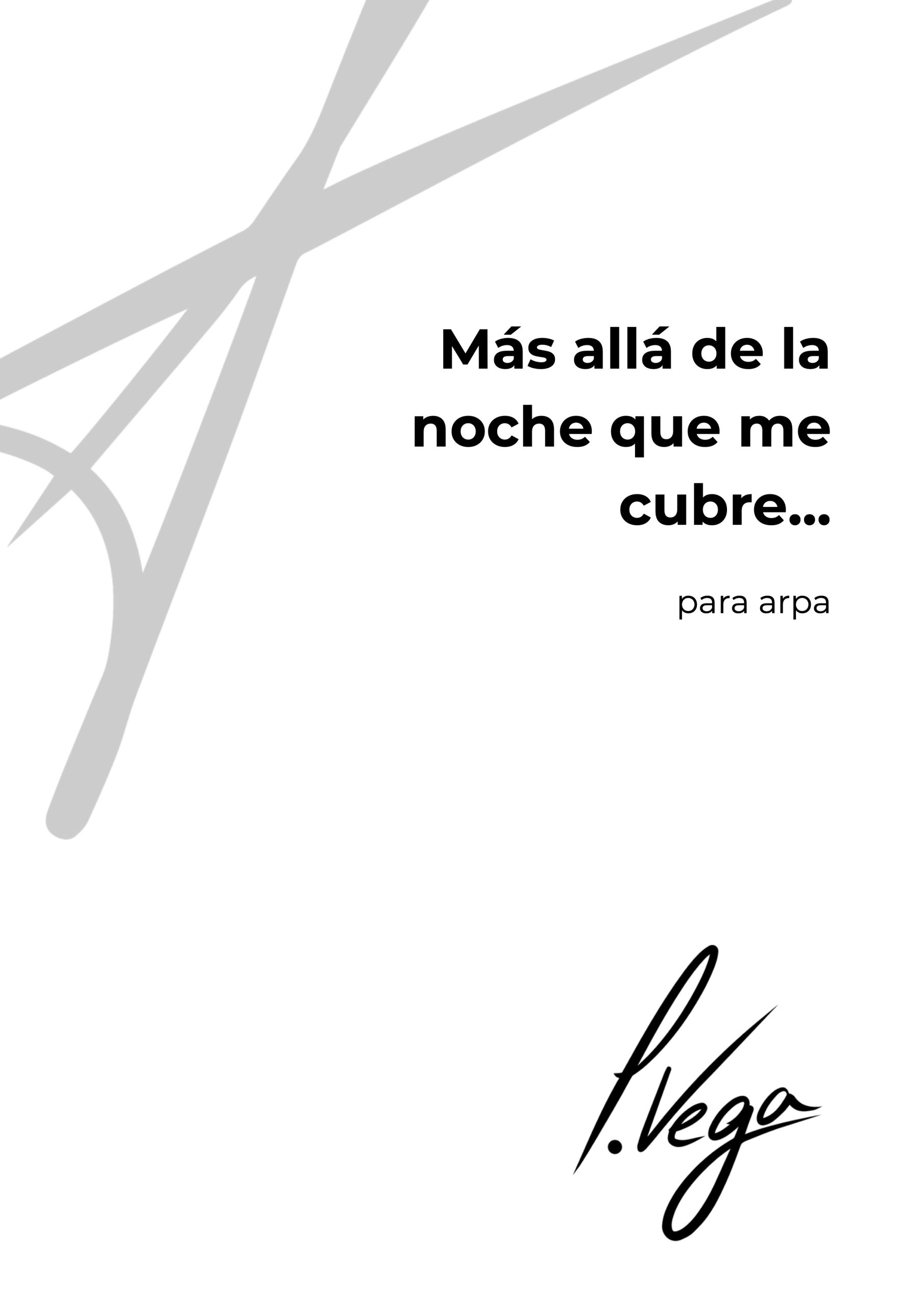 Más allá de la noche que me cubre I para arpa