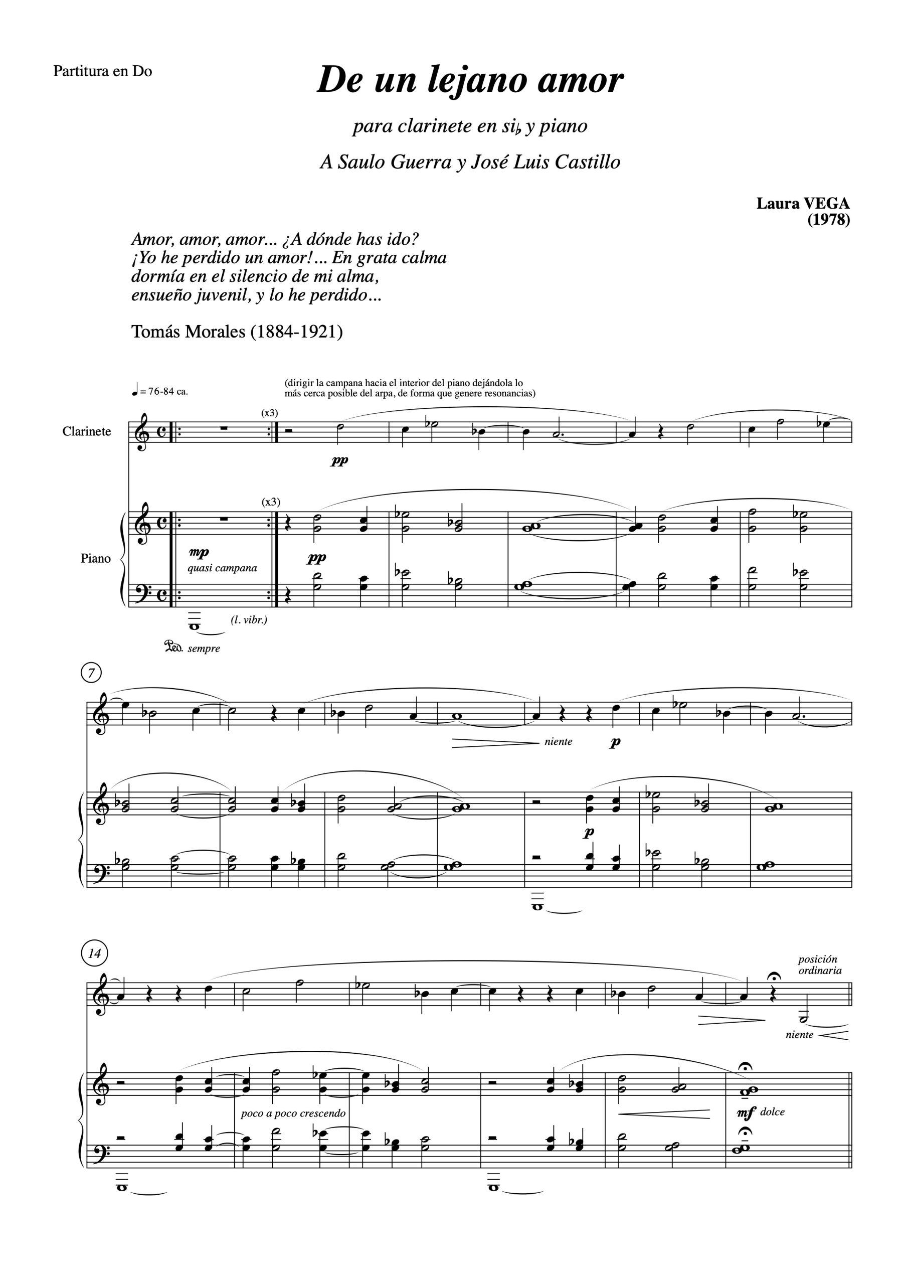 De un lejano amor para clarinete y piano - Imagen 2