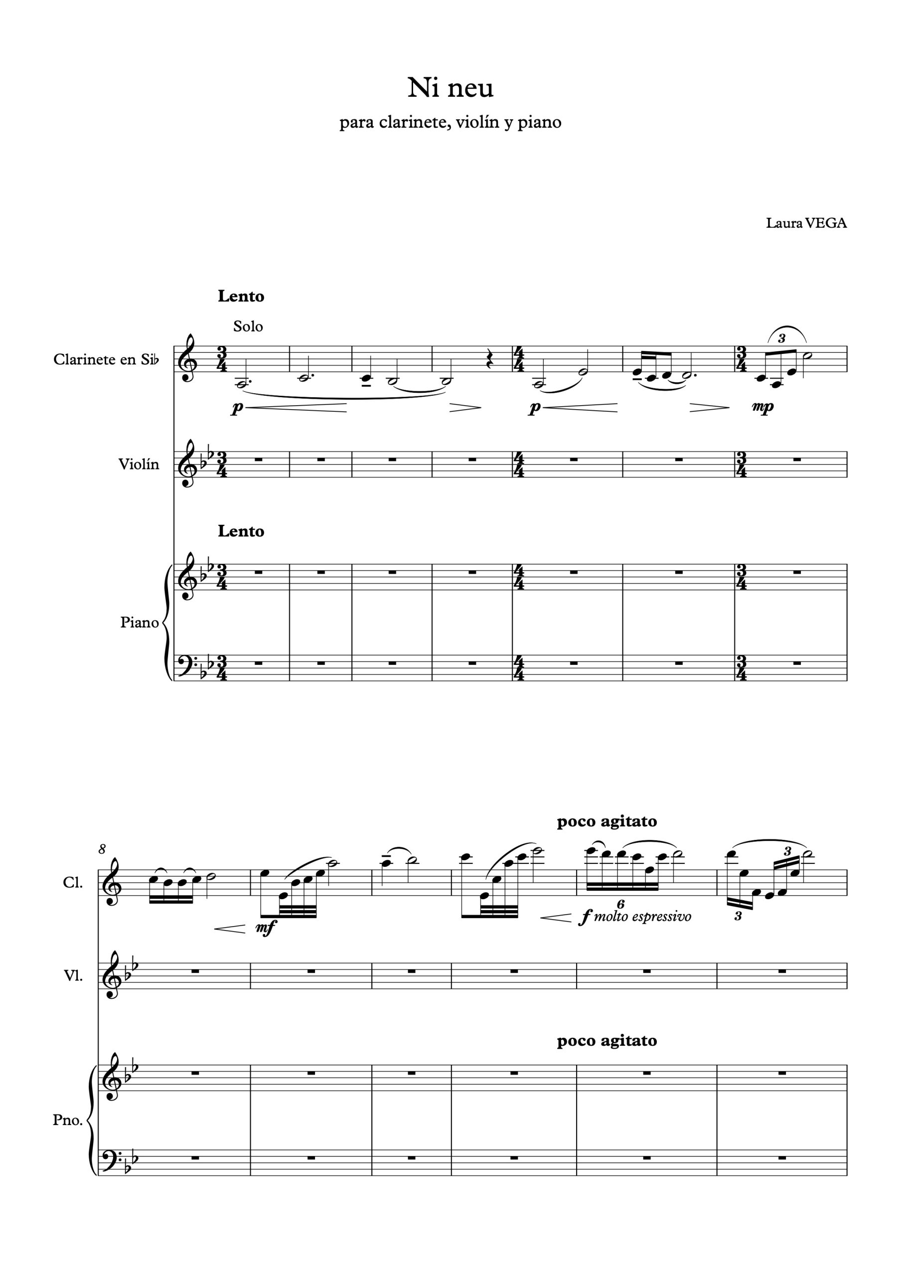 Ni neu para clarinete, violín y piano - Imagen 2