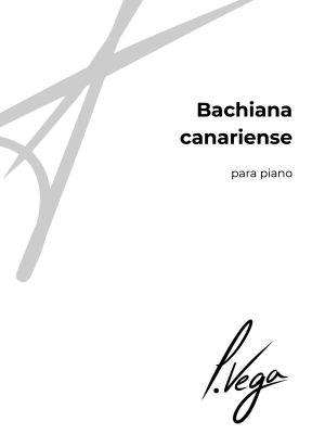 Portada de la partitura Bachiana canariense para piano de Laura Vega