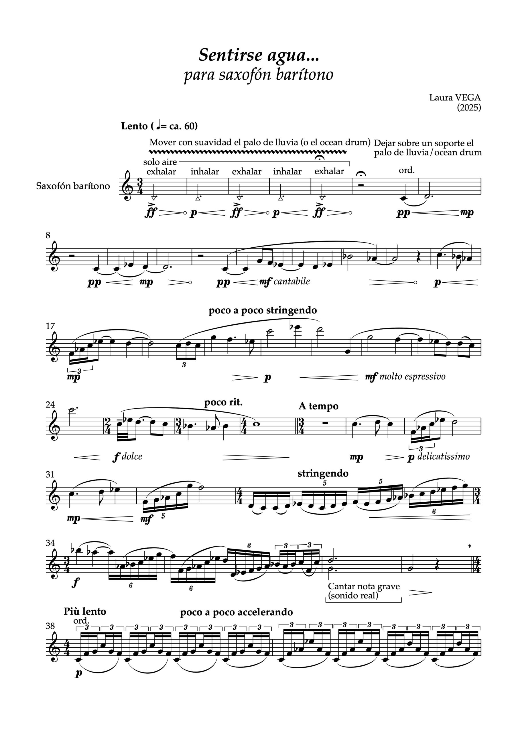 Sentirse agua… para saxofón barítono - Imagen 2