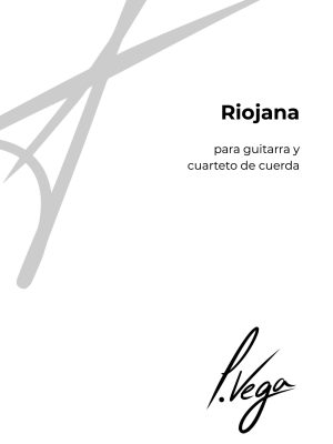 Portada de la partitura Riojana para guitarra y cuarteto de cuerda de Laura Vega