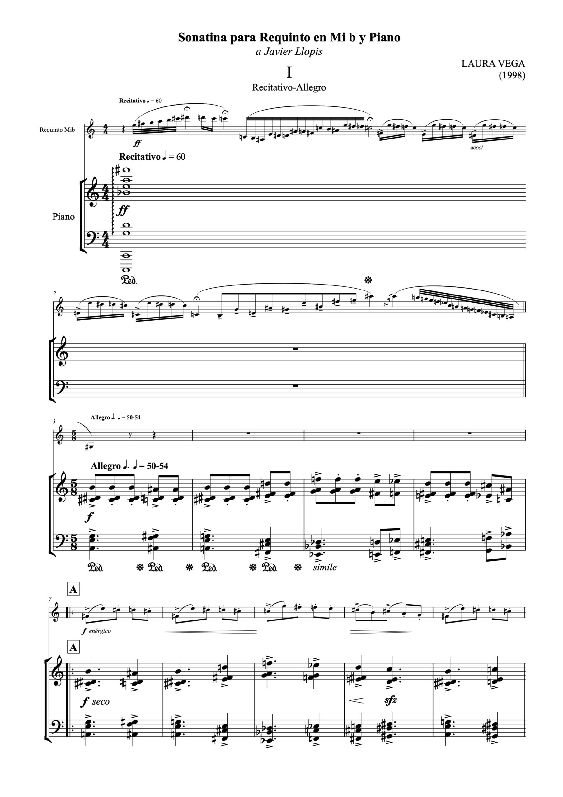 Sonatina para clarinete requinto en Mi ♭ y piano - Imagen 2