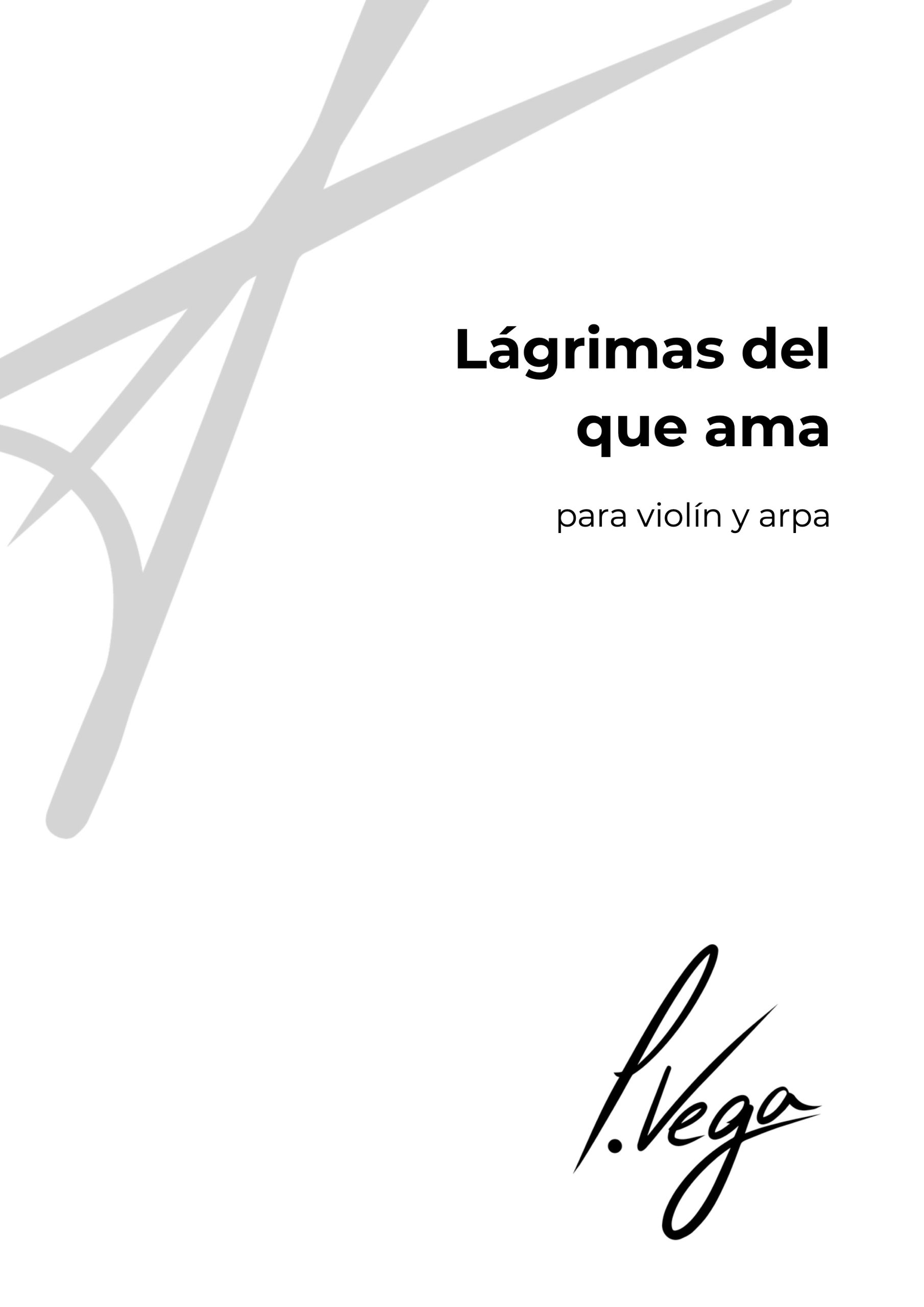 Lágrimas del que ama para violín y arpa