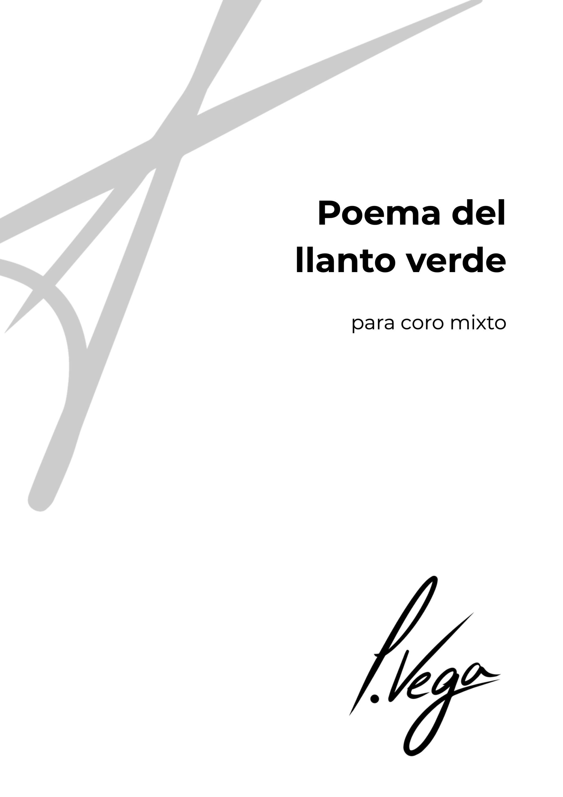 Poema del llanto verde para coro mixto