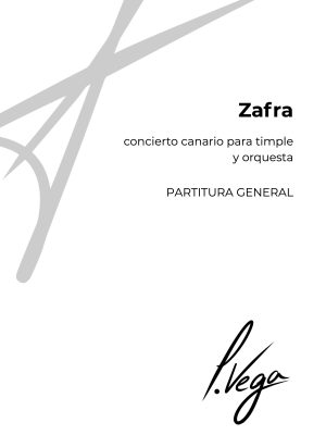 Zafra, concierto canario para timple y orquesta (partitura general)