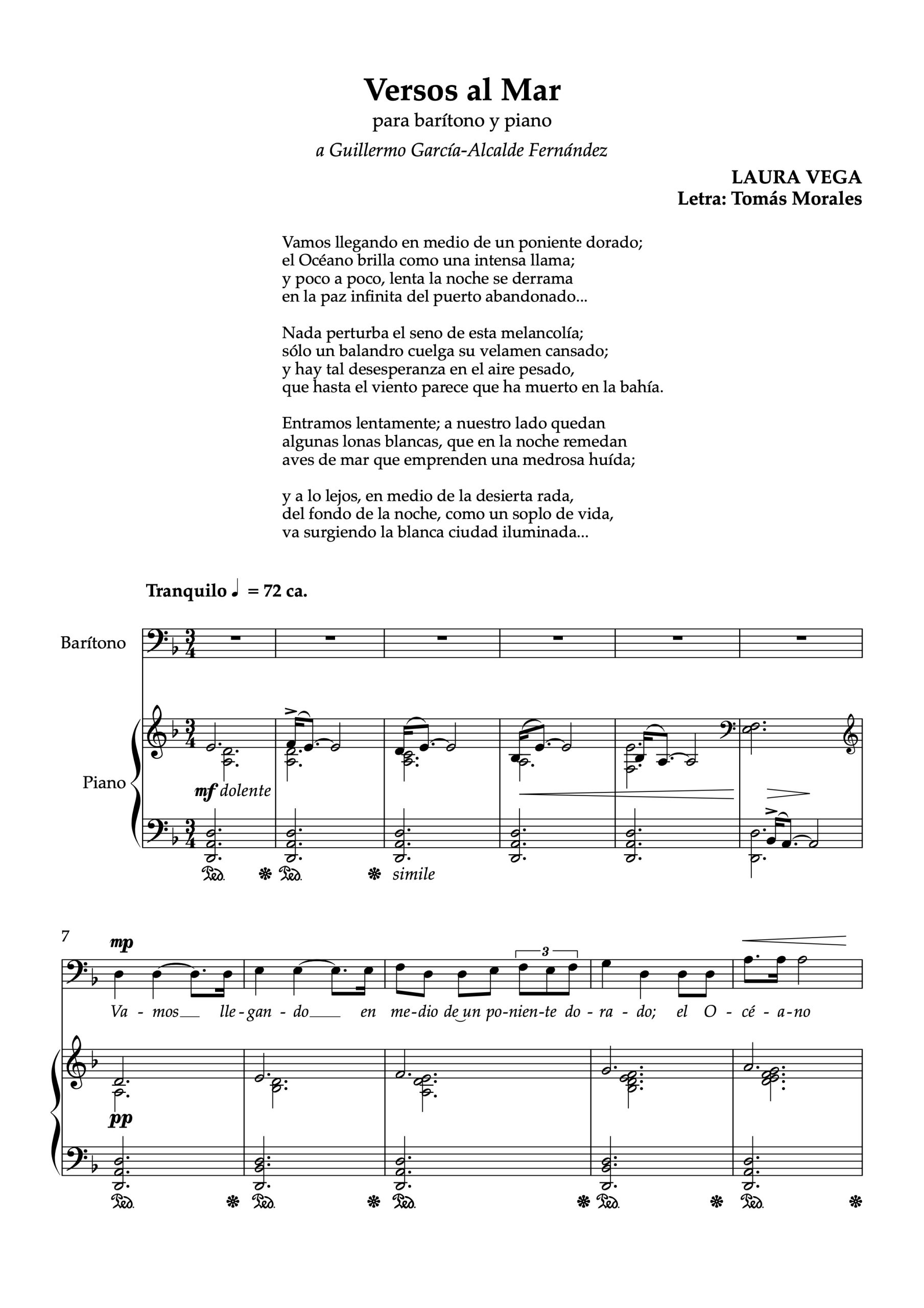 Versos al Mar para barítono y piano - Imagen 2