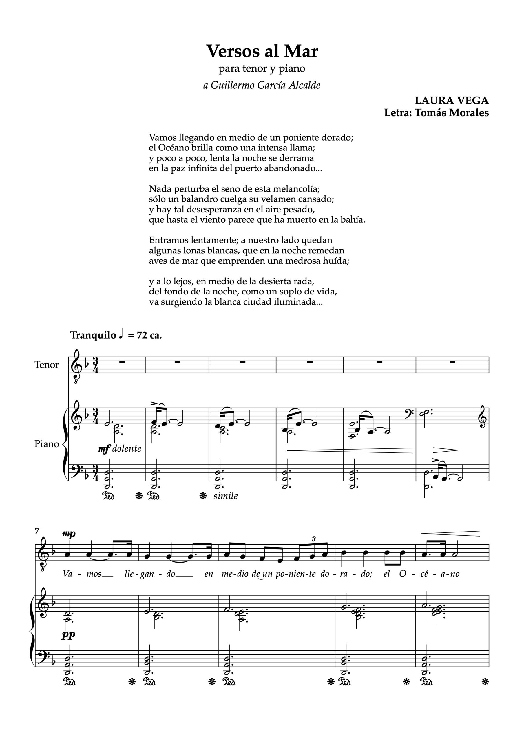 Versos al Mar para tenor y piano - Imagen 2