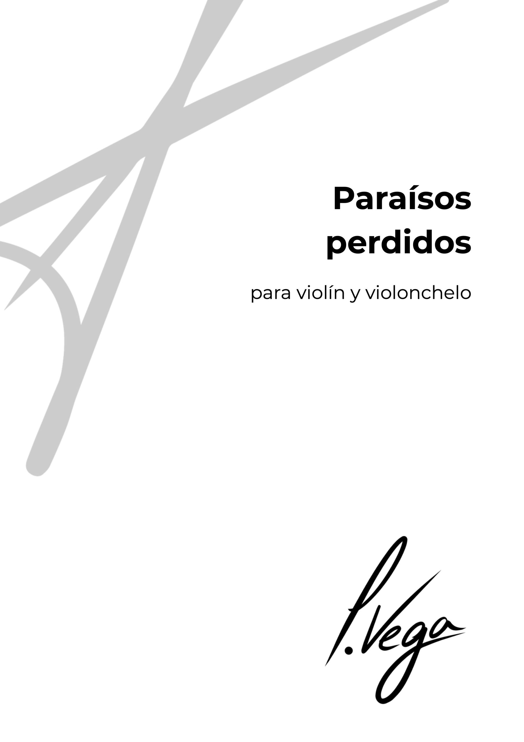 Paraísos perdidos I para violín y violonchelo