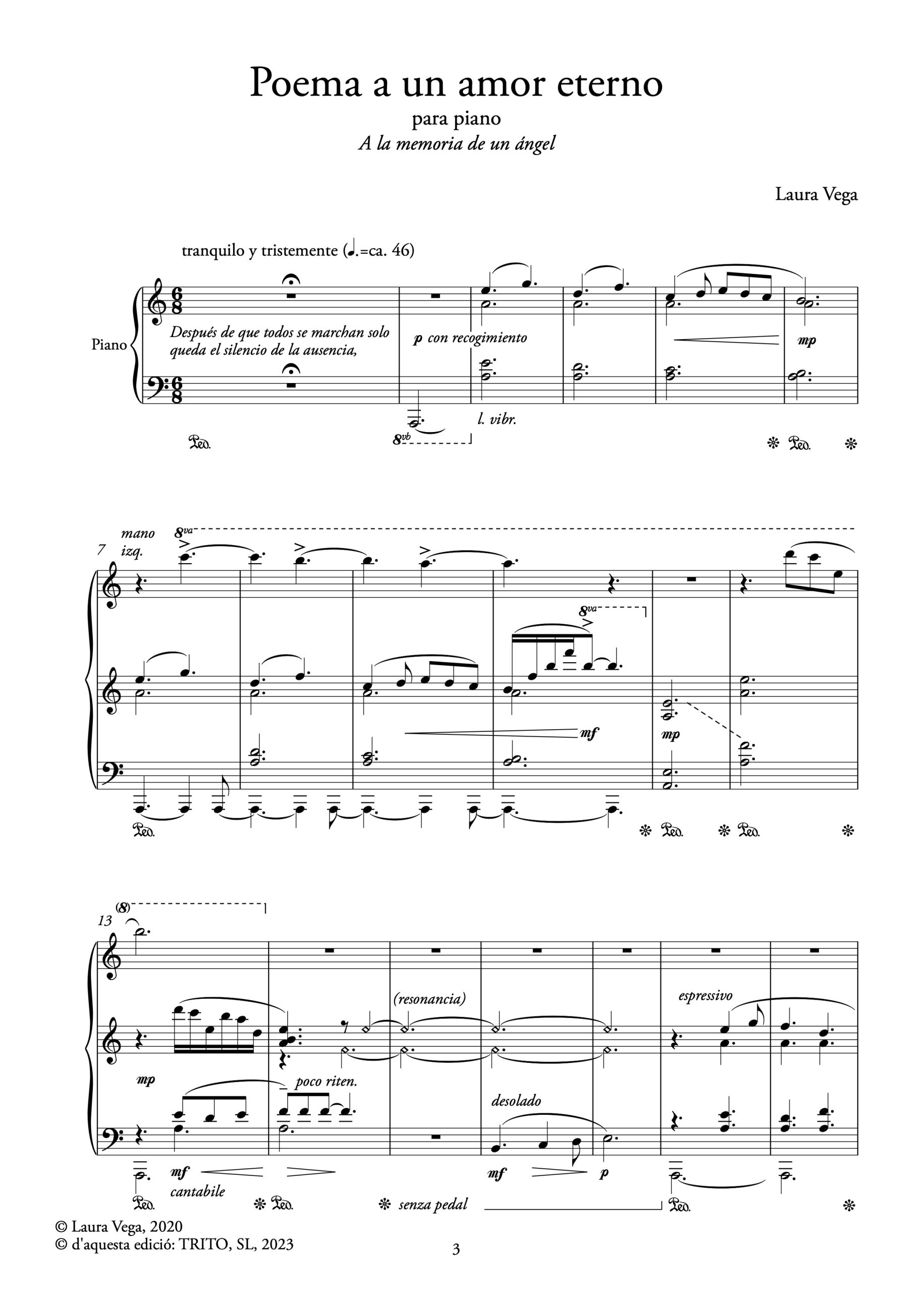 Poema a un amor eterno para piano - Imagen 2