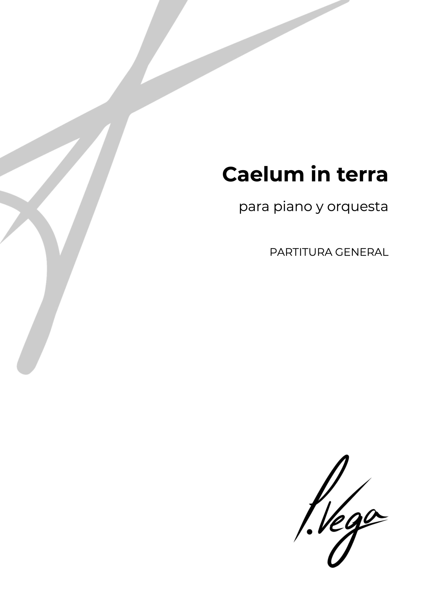 Caelum in terra para piano y orquesta (partitura general)