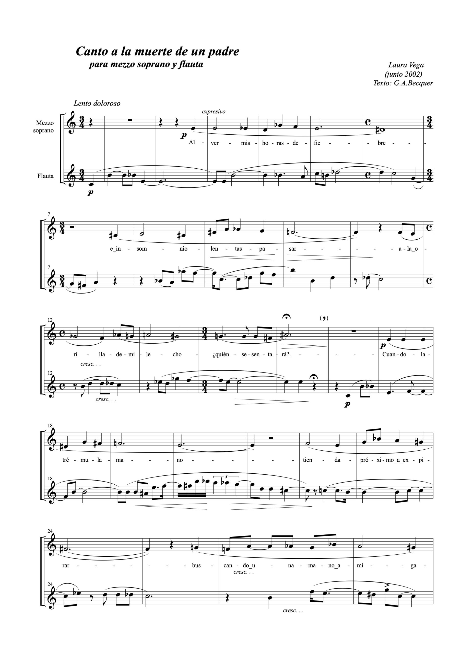 Canto a la muerte de un padre para mezzosoprano y flauta - Imagen 2