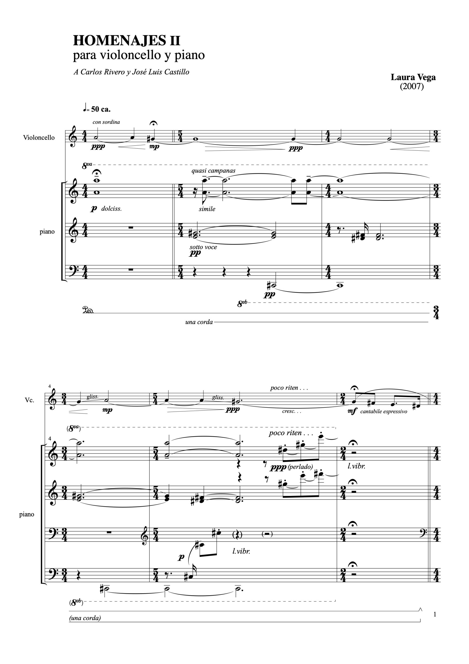 Homenajes II para violonchelo y piano - Imagen 2