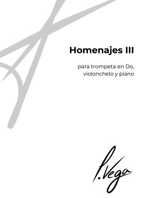 Homenajes III para trompeta en Do, violonchelo y piano