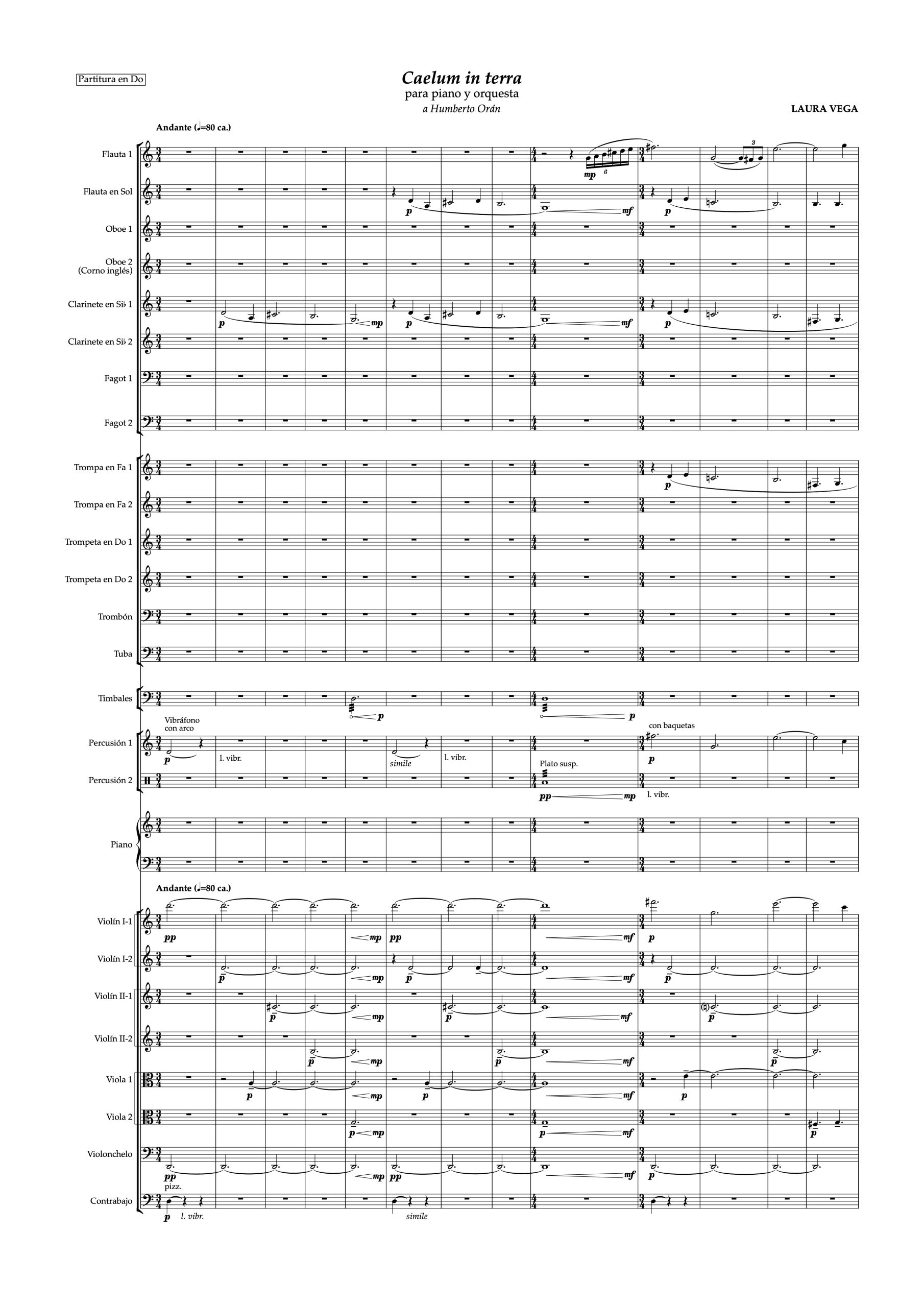 Caelum in terra para piano y orquesta (partitura general) - Imagen 2