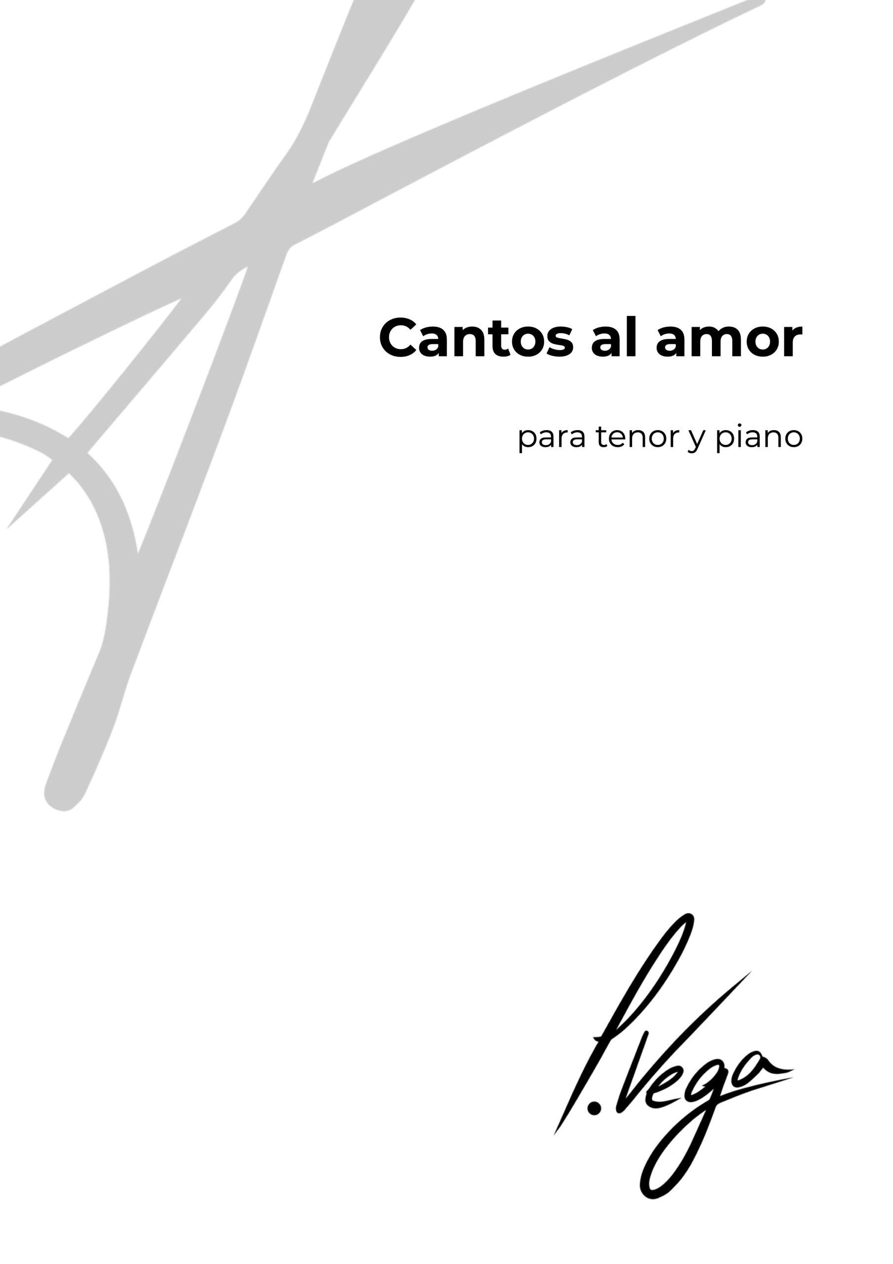 Cantos al amor para tenor y piano