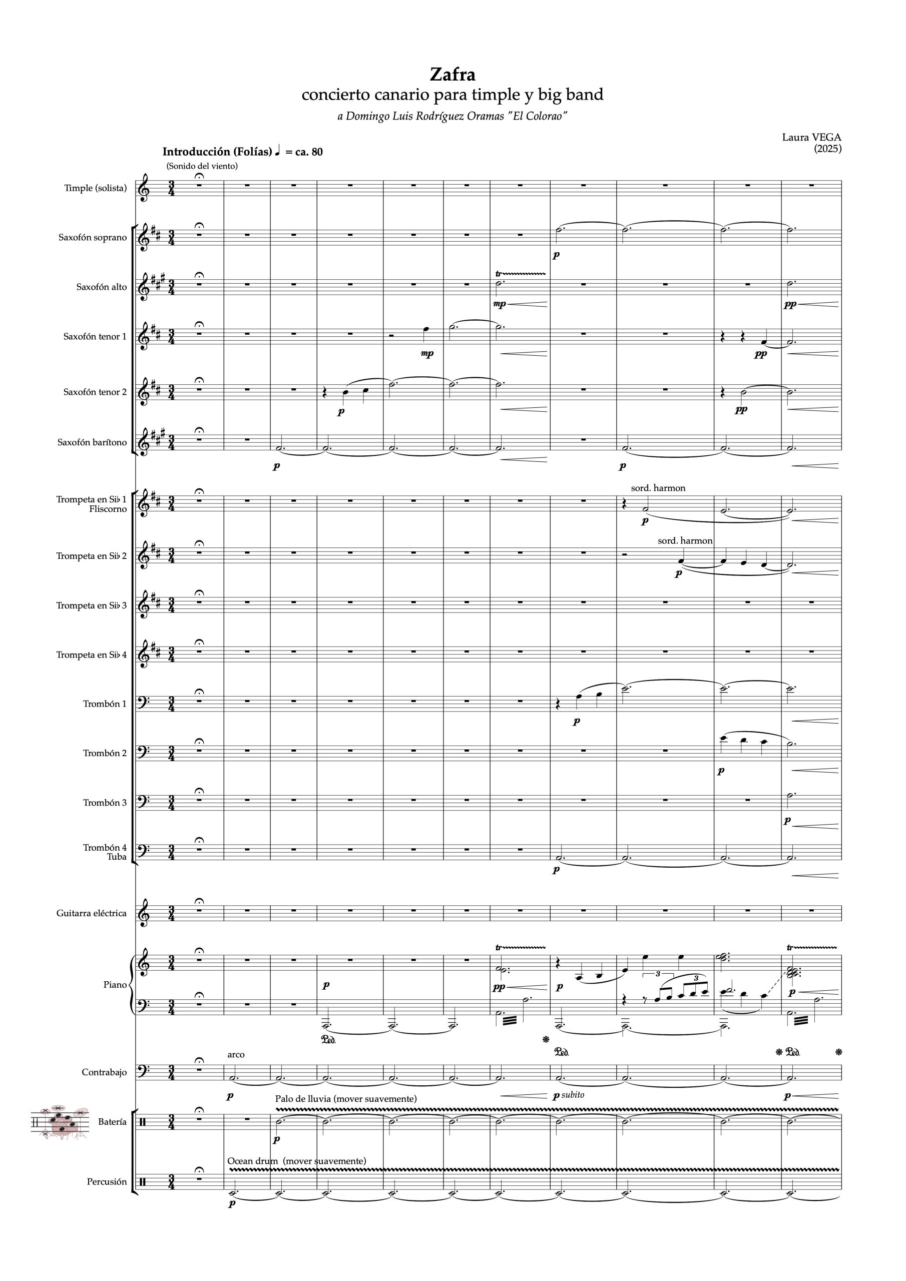 Zafra, concierto canario para timple y big band (partitura general) - Imagen 2